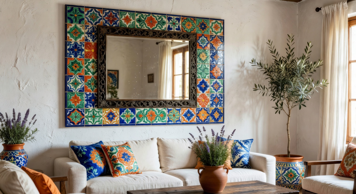 Espejo con azulejos españoles